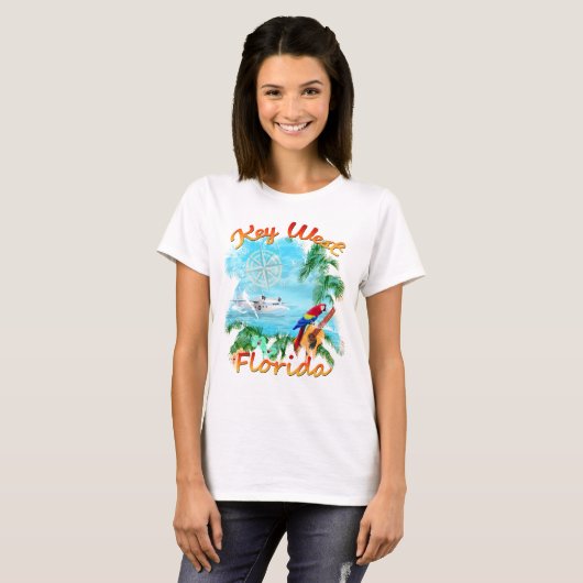 Key West Tropical Rock T-shirt (Voorkant volledig)