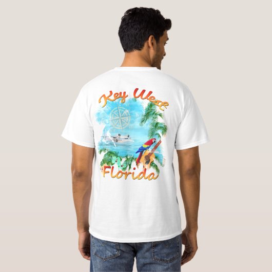 Key West Tropical Rock T-shirt (Achterkant volledig)