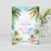 KEY WEST Trouwbestemming Florida Keys Kaart (Staand voorkant)