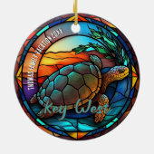 Key West Vakantie Souvenir Keramisch Ornament (Achterkant)