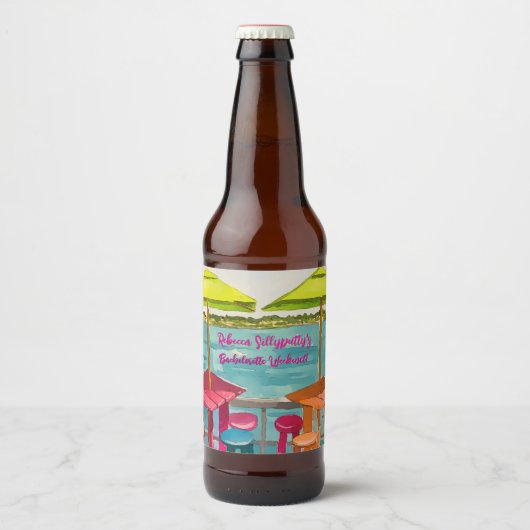 Key West Vibes Bachelorette-weekend Bier Etiket (Voorkant)