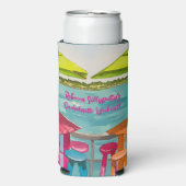 Key West Vibes Meisjesweekend Seltzer Blikjeskoeler (Seltzer Voorkant)