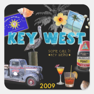 Key West Vierkante Sticker