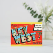 Key West Vintage Ansichtkaart Briefkaart (Staand voorkant)