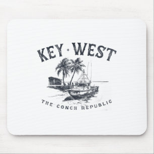 Key West Visboot Conch Republic Visgerei Cadeau Muismat
