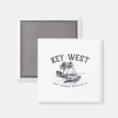 Key West Visboot Conch Republic Visuitrusting Gesc Magneet (Voorkant / Achterkant)