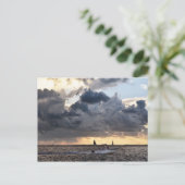 Key West Vist Boat op Sunset Briefkaart (Staand voorkant)