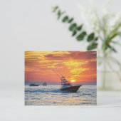 Key West Vist Boat op Sunset Briefkaart (Staand voorkant)