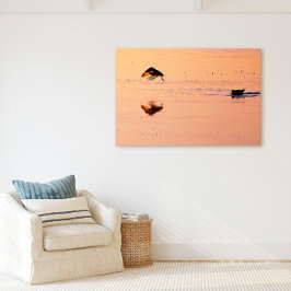 Key West Vogels Vliegende Zonsondergang Florida Ke Canvas Afdruk