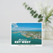 Key West Wedding Aerial Save the Date Briefkaart (Staand voorkant)