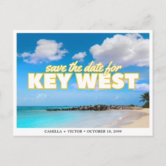Key West Wedding Save the Date Briefkaart (Voorkant)