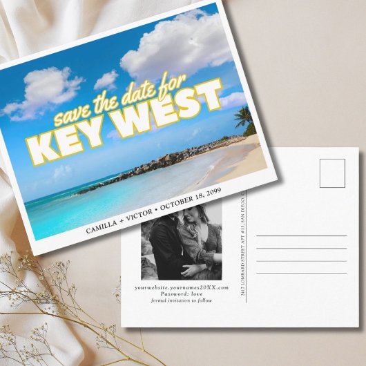 Key West Wedding Save the Date Briefkaart