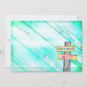 KEY WEST Wood Champagne Metallic Kaart (Achterkant)