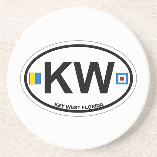 Key West. Zandsteen Onderzetter (Voorkant)