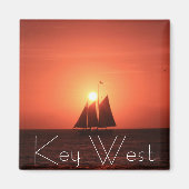 Key West, Zeilboot bij Sunset Magnet (Voorkant)