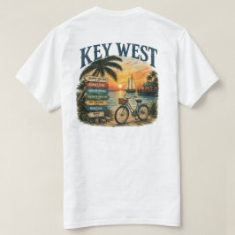 Key West Zeilboot Fiets Richtingen T-shirt