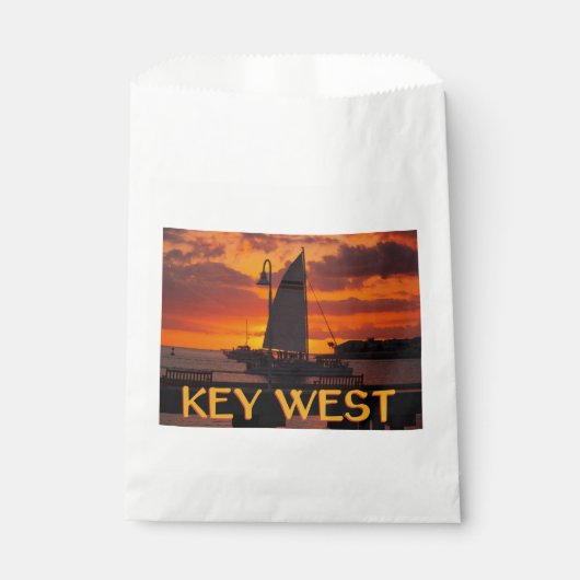 Key West zonsondergang met boten Bedankzakje (Voorkant)