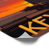 Key West zonsondergang met boten Poster (Hoek)