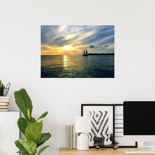 Key West Zonsondergang Poster (Thuiskantoor)