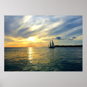 Key West Zonsondergang Poster