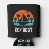 Key West Zonsondergang Retro Vakantie Blikjeskoeler (Achterkant)