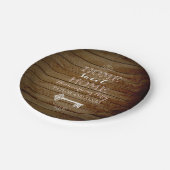  Key Wood Look Huisverwarmend papier Borden Papieren Bordje (Gekanteld)