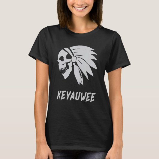 Keyauwee Native American Indian Born Freedom Evil T-shirt (Voorkant)