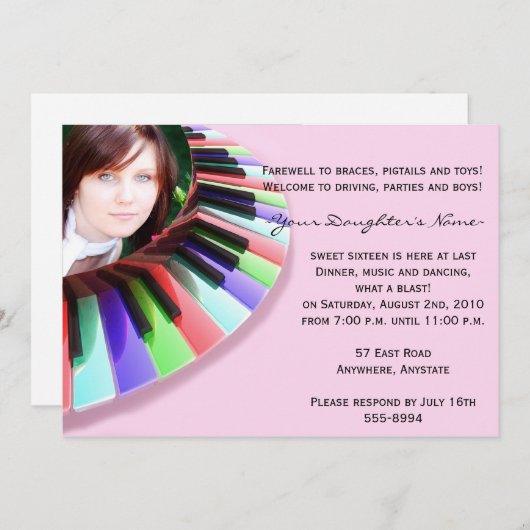 Keyboard Chaos met uw foto Kaart (Voorkant / Achterkant)