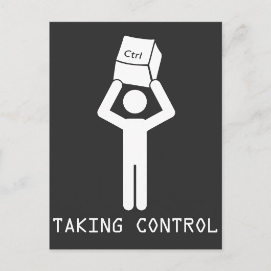 Keyboard Control Programmer Computer Science Nerd Briefkaart (Voorkant)