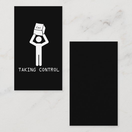 Keyboard Control Programmer Computer Science Nerd Visitekaartje (Voorkant / Achterkant)