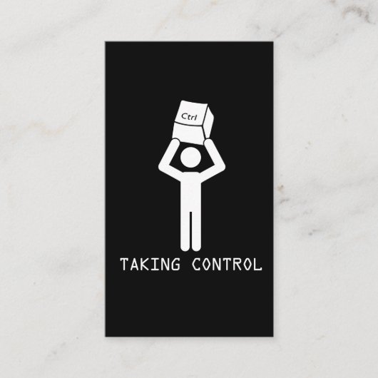 Keyboard Control Programmer Computer Science Nerd Visitekaartje (Voorkant)