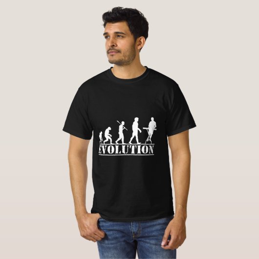 Keyboard Instrument Music Evolution for keyboarder T-shirt (Voorkant volledig)