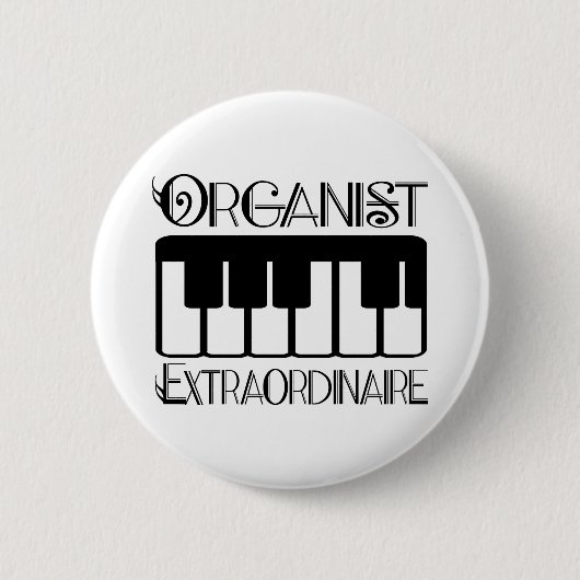 Keyboard Organist Extraordinaire Ronde Button 5,7 Cm (Voorkant)