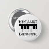 Keyboard Organist Extraordinaire Ronde Button 5,7 Cm (Voorkant /achterkant)