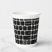 Keyboard  papieren bekers (Achterkant)