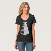 Keyboard pianist piano tie musician t-shirt (Voorkant volledig)