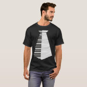 Keyboard pianist piano tie musician t-shirt (Voorkant volledig)