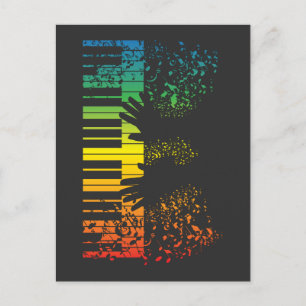 Keyboard Piano Gift Music Musician Instrument Briefkaart