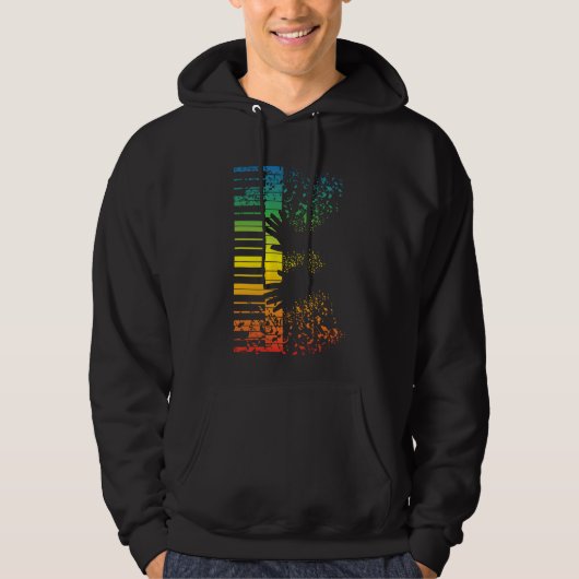 Keyboard Piano Gift Music Musician Instrument Hoodie (Voorkant)