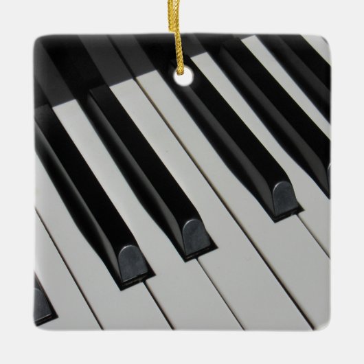 Keyboard Piano Keys Music Instrument Trendy Keramisch Ornament (Voorkant)