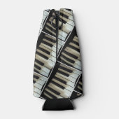 Keyboard Piano Keys Zwart-wit Muziek Thema Flesjeskoeler (Achterkant)