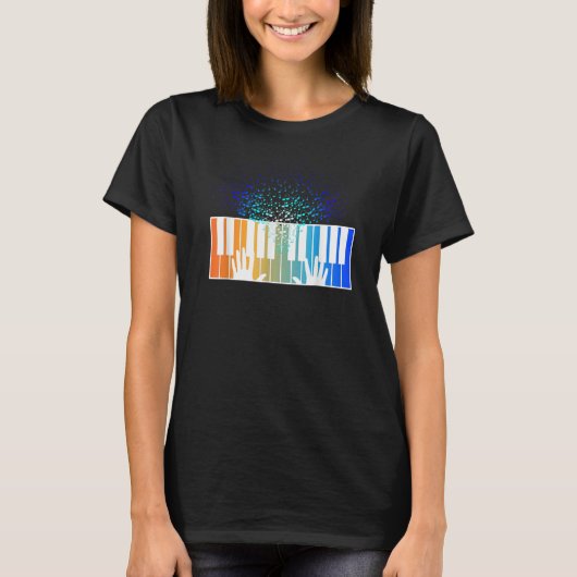 Keyboard Piano Player Musician Keyboardist Gag Ou T-shirt (Voorkant)