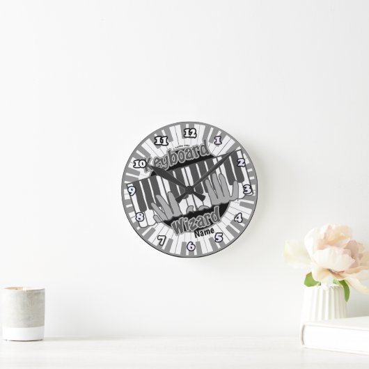 Keyboard Wizard clock Ronde Klok (Huis)