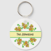 Keychain - 3D Glowing Flowers with Name (Voorkant)