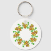 Keychain - 3D Glowing Flowers with Name (Achterkant)