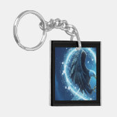 Keychain Bald Eagle Heart - Romantic Couple's Love (Voorkant Links)