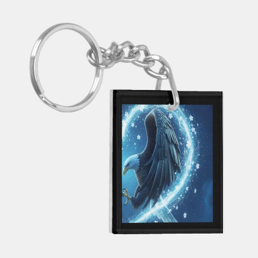 Keychain Bald Eagle Heart - Romantic Matching Soul (Voorkant Links)