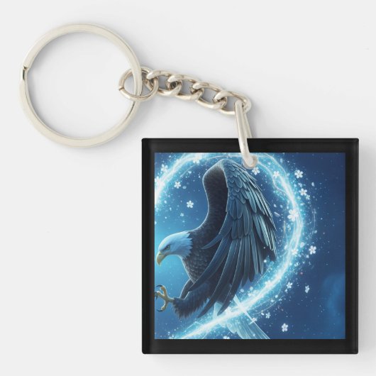 Keychain Bald Eagle Heart - Romantic Matching Soul (Voorkant)