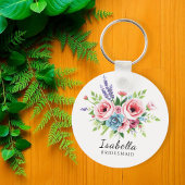 Keychain for bridesmaids, Gift for bride, floral