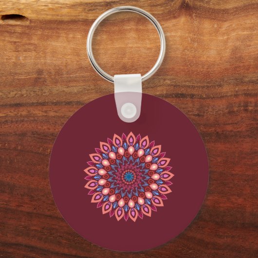 Keychain mandala art  (Achterkant)